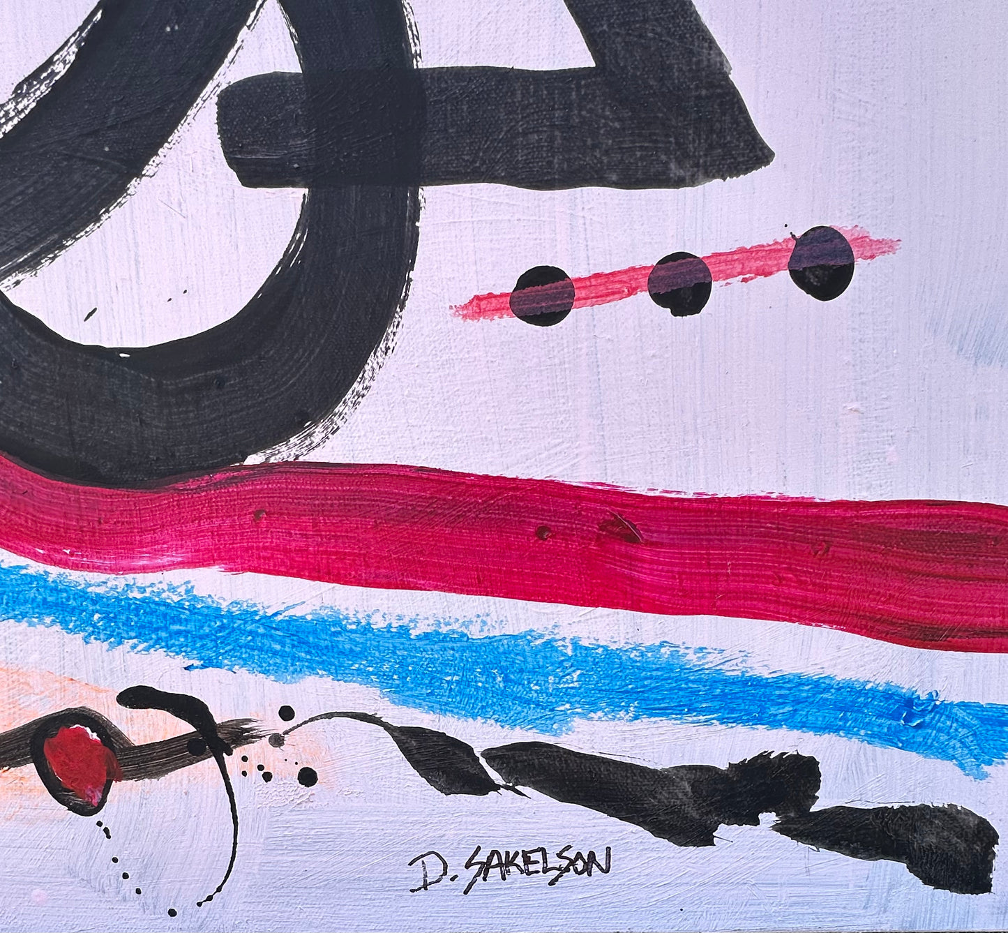 Abstract canvas by D. Sakelson