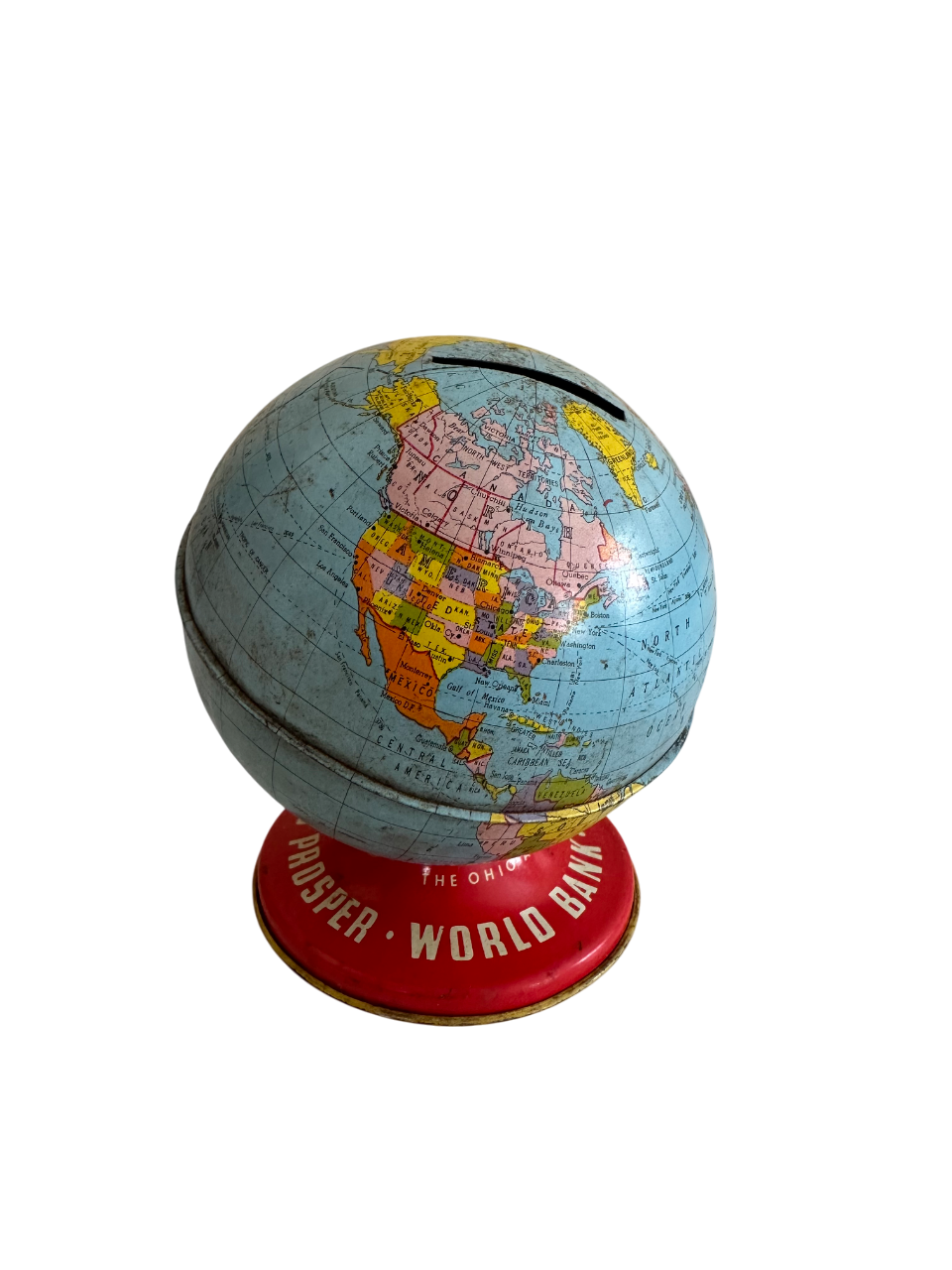 Tin globe bank