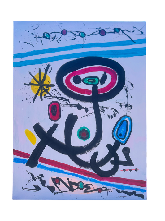 Abstract canvas by D. Sakelson
